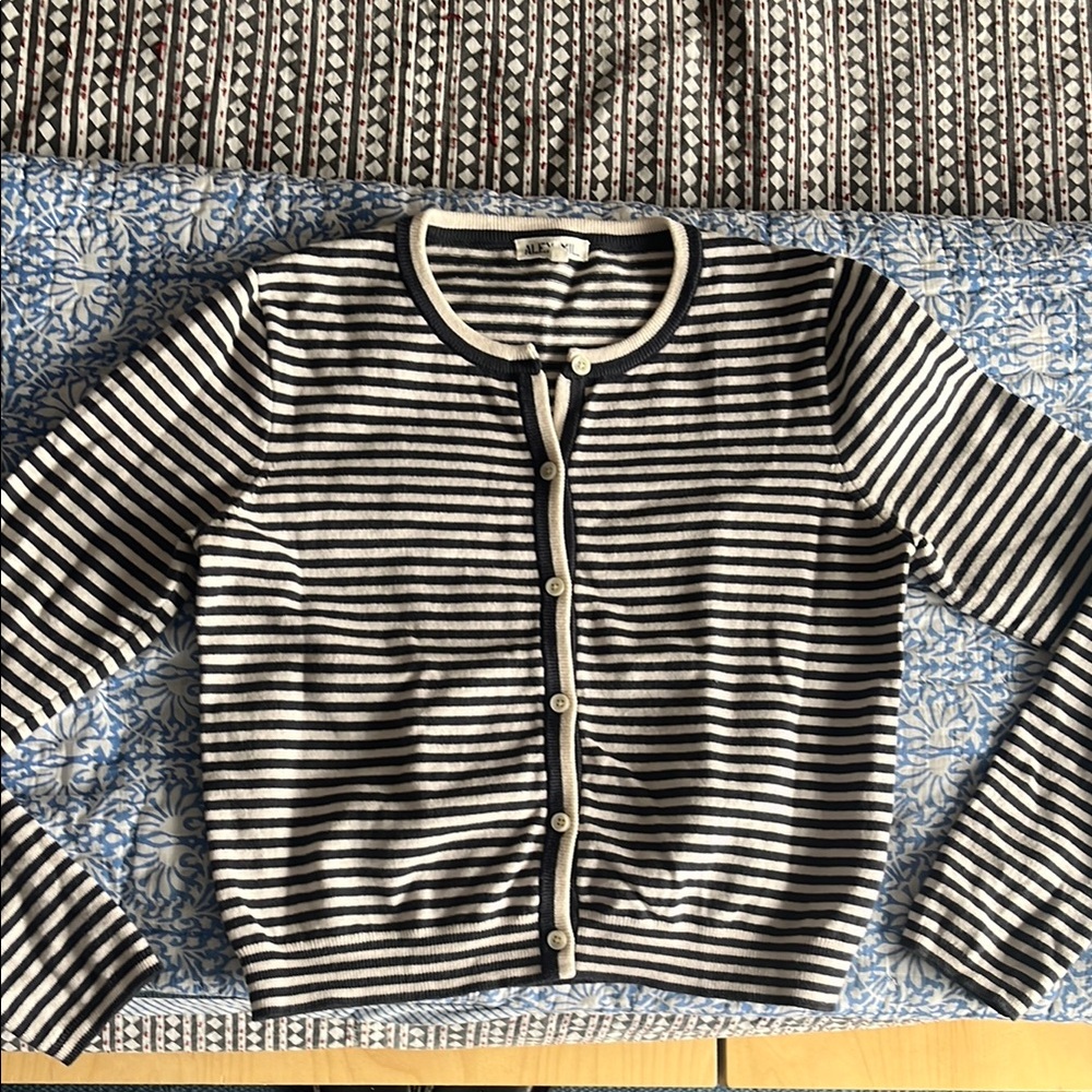 Alex Mill Navy and White Striped Sweater